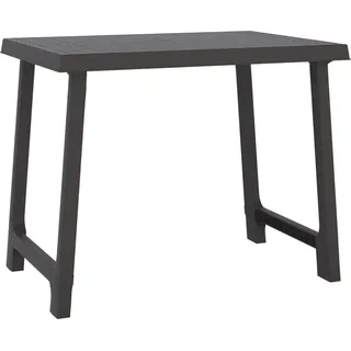 Campingtisch Anthrazit 79x56x64 cm PP Holzoptik - Grau