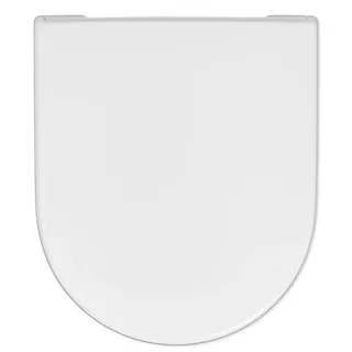 Toilettensitz kompatibel mit LAUFEN Kartell, WC Sitz aus antibakteriellem Duroplast, Toilettendeckel mit Absenkautomatik Soft Close - Weiß