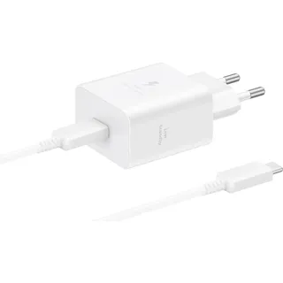 Samsung EP-T4511X, USB-C Ladegerät mit 45W Schnellladen, kompatibel mit Geräten Anderer Hersteller, inklusive Datenkabel, White