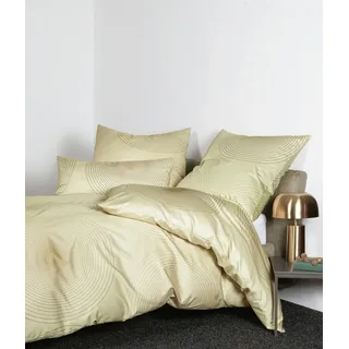 JANINE Interlock Jersey Bettwäsche Carmen 55086-06 Kreise grün 135x200 - Grün, Gelb, Weiß, Blau