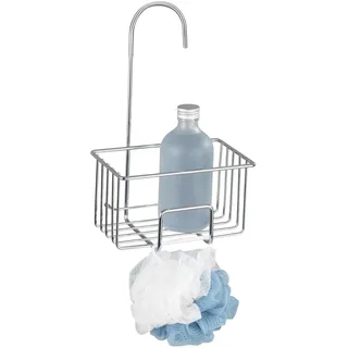 Wenko Dusch-Caddy Mod. Milito, silberfarben, B:18cm H:28,5cm T:13cm, edelstahl, Regale, Duschablage