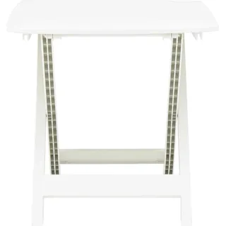 vidaXL Gartentisch Klappbar Weiß 79 x 72 x 70 cm Kunststoff - Weiß