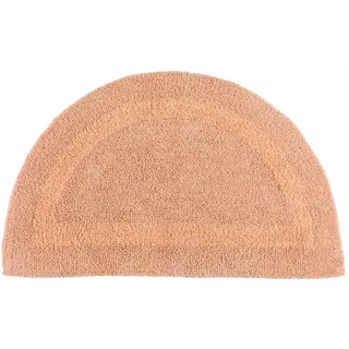 Homescapes Badematte halbrund 50/80 cm, 100% Baumwolle, wendbar , Orange , Textil , Uni , Freiform , 50x80 cm , Oeko-Tex® Standard 100 , Heimtextilien, Badtextilien, Badematten