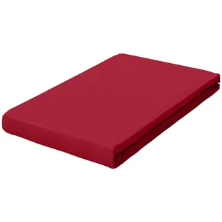 Pure Topper Baumwolle 120 x 200 - 130 x 220 cm red deep