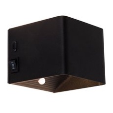 LED-Wandleuchte Cube Akku, magnetisch, schwarz