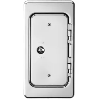 Upmann Kamintür K15 SV 14 x 25 Stahl transparent