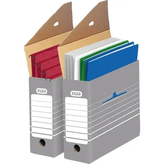 Elba Archivschachtel tric 9,5 x 26,5 x 34 cm Grau/Weiß