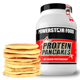 Powerstar Protein Pancakes Natur 1000g - Low Carb Pfannkuchenmischung | Proteinpancakes fürs Frühstück und zwischendurch - Eiweiß-Pfannkuchen wenig Zucker und Fett - Pfannkuchen Mix