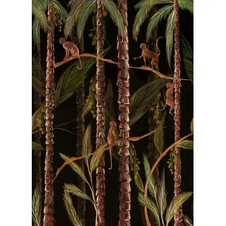 Art for the home Fototapete Monkey jungle 280 x 200 cm