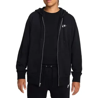 Nike Club Ft Full Zip Jacke Herren Schwarz/Weiß M