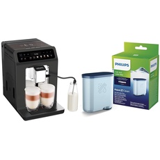 Krups Evidence One Kaffeevollautomat mit Milchschlauch, 12 Getränke & Philips AquaClean Kalk- und Wasserfilter für Espressomaschine, Kein Entkalken bis 5000 Tassen, Einzelpack