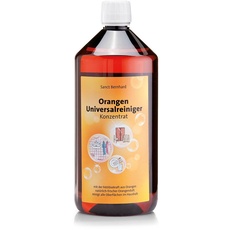 Sanct Bernhard Orangen-Universalreiniger Konzentrat | 1 Liter | Reinigt alle Oberflächen im Haushalt | Superstarkes, herrlich duftendes Universal-Reinigungskonzentrat | Made in Germany