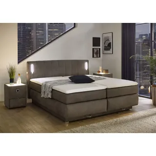 Jockenhöfer Boxspringbett mit Topper, LEDs und USB 180x200cm",