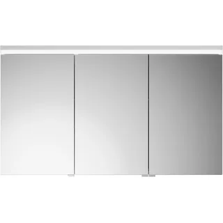 burgbad Lin20 Spiegelschrank LED-Beleuchtung, 3 Türen, mittlerer Tür Anschlag links 1200x700x170mm, SPQK120RF5375, Farbe: Weiß Matt