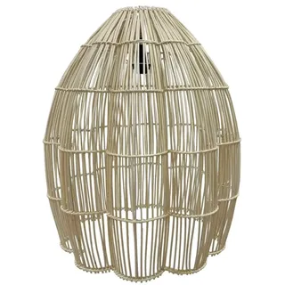 Avila Lampenschirm aus Rattan, Boho-Stil, Höhe 60 cm, für elektrische Fassung E27
