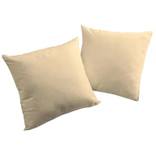 Dekokissen WIRTH Gr. 2, grau (taupe, unifarben), B:50cm L:50cm, Kunstfaser, Dekokissen_Sitzkissen_Kissenhüllen, Dekokissen, Kissenhülle ohne Füllung, 2 Stück