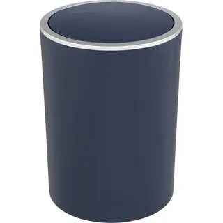 WENKO Schwingdeckeleimer Mod. Inca Dunkelblau, 5L, hochwertiger Kunststoff, 5 Liter - Blau