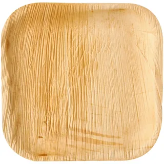 Papstar 25 Teller, Palmblatt "pure" eckig 18 cm x 18 cm x 1,5 cm