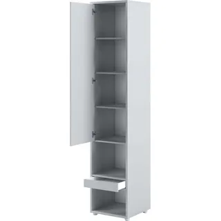 Furniture24 Beischrank Bed Concept Lenart BC7, Schrank, Hochschrank, 1 Türiger, mit Schünksten Grau matt - Grau