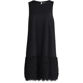 Abendkleid VERA MONT "Abendkleid mit Fransen", Damen, Gr. 34, EURO, schwarz, 95% Polyester PES. 5% Elasthan EL., Kleider Abendkleid