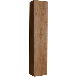 WELLTIME Hängeschrank »Hamburg«, Badschrank mit 1 Tür, Höhe 138 cm, Breite 25 cm braun