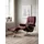 Relaxsessel Mayfair Leder 92 x 103 x 79 cm Rot mit Hocker