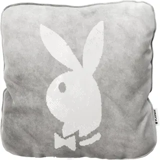 Playboy Samtkissen Ellen 40 x 40 cm Grau