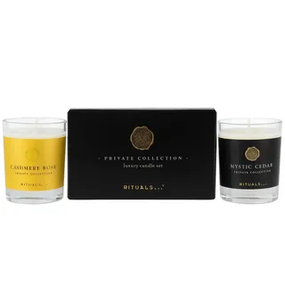 Rituals - Private Collection - Luxury Candle Set - 2 x 60g - Cashmere Rose + Mystic Cedar Scented Candle