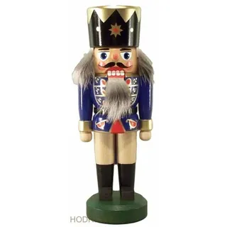 Nussknacker König dunkelblau 21cm NEU Nußknacker Holz Figur Erzgebirge