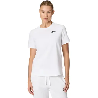 Nike Sportswear Club Essentials Damen-T-Shirt White/Black XL