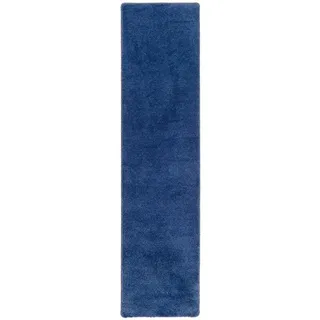 Snapstyle Hochflor Shaggy Läufer Teppich Palace Dunkelblau 80x160cm