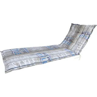 Madison C306 Rollliegenauflage Gartenliege 200x60x8cm taupe gestreift