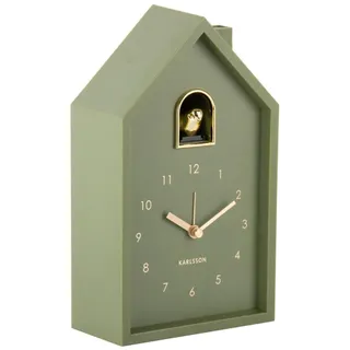 Karlsson Wecker Modern Cuckoo ORO - Grün - 15x11.5x20cm | Rechteck - Modern - Kunststoff - Wecker für Schlafzimmer