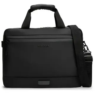 Tommy Hilfiger Herren Laptoptasche Computer Bag mit Außentasche, Schwarz (Black), Einheitsgröße