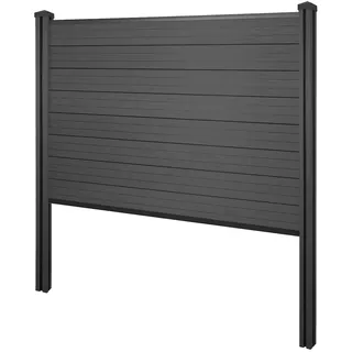 Mendler WPC Sichtschutz 195 cm grau Holz