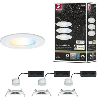 Paulmann Nova Coin 3x6W rund 78mm Weiß matt Aluminium