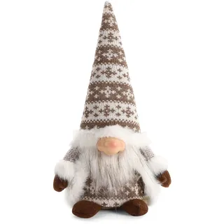 DUJSRZL Zwerg Weihnachtsdekorationen – Weihnachtsmann Plüsch Ornamente, Elfe, Zwerg, Nordische Geschenke für Zuhause, Gestapeltes Tablett, Tischdekoration (Hellbraun)