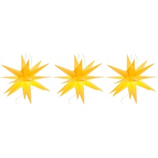 Bild von LED Stern »Weihnachtsstern«, 3D-Optik, Batteriebetrieb, Ø 25 cm, Weihnachtsdeko aussen, gelb