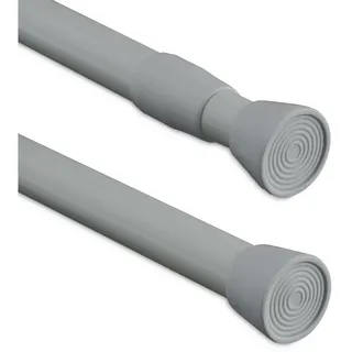 Relaxdays Duschvorhangstange 66 - 110 cm grau