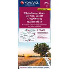 KOMPASS Fahrradkarte 3366 Wildeshauser Geest - Vechta - Cloppenburg 1:70.000