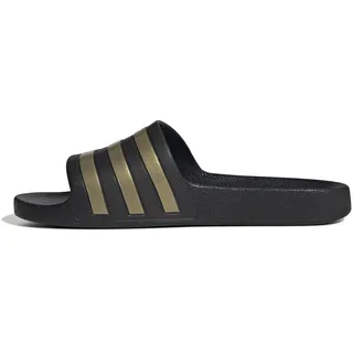 Adilette Aqua Core Black / Gold Metallic / Core Black 47