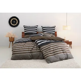 OTTO home Majoran gestreift Braun 135 x 200 cm + 2 x 40 x 80 cm