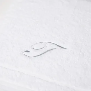 Caleffi Handtuch mit Gästehandtuch aus Baumwolle, weiß Bestickt, 68226