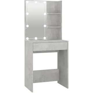 vidaXL Schminktisch mit LED Betongrau 60x40x140 cm, - Grau