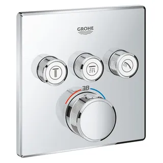 Grohe Grohtherm SmartControl Duschthermostat eckig für 3 Verbraucher Chrom 29126000