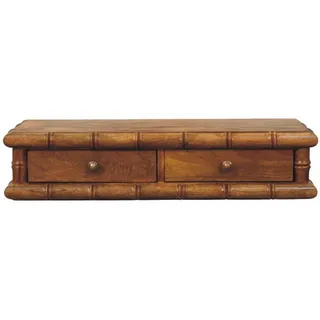 Artisan Furniture Konsole Mit Amber Oak Finish, 2 Schubladen , Braun , Holz , Echtholz,Mangoholz , 80x18x32 cm , FSC 100% , Wohnzimmer, Wohnzimmertische, Konsolentische