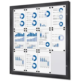 Showdown® Displays Schaukasten grau 12x DIN A4