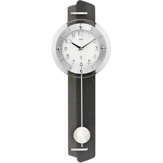 AMS Funk-Pendeluhr, Funkpendelwerk, 25x70x7cm, 5264 - Schwarz