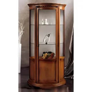 Glasschränke Luxus Sideboard Schränke Braun Vitrine Klassisch Italienische Möbel - Braun