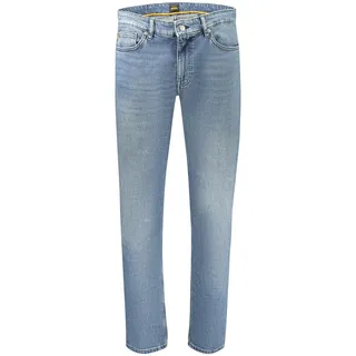 Boss Essential Jeans schmale Passform Stretch-Denim blau mit 5-Pocket-Design und Wascheffekt - Blau